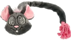 Dogman Hundeleke Spirremouse Grå L 25cm