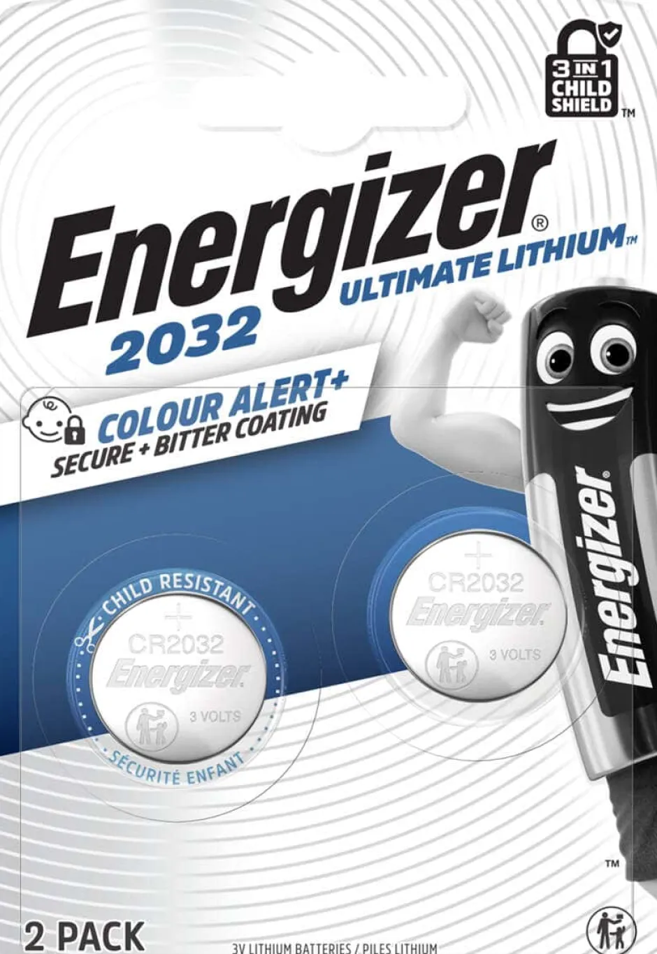 Energizer® Ultimate Lithium CR2032 batterier 2pk