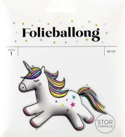 Folieballong Enhjørning L: 96 cm
