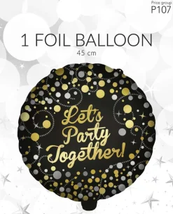 Folieballong let`s party! Ø: 45 cm