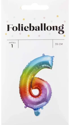 Folieballong Regnbue H: 35 cm