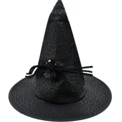 Halloween heksehatt med edderkopp