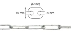Home>it Galvanisert langleddet kjede - 5 meter (4 mm)