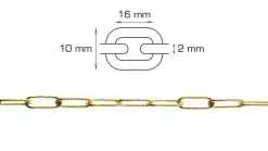 Home>it Pyntekjede messing rundt - 2 meter (2 mm)