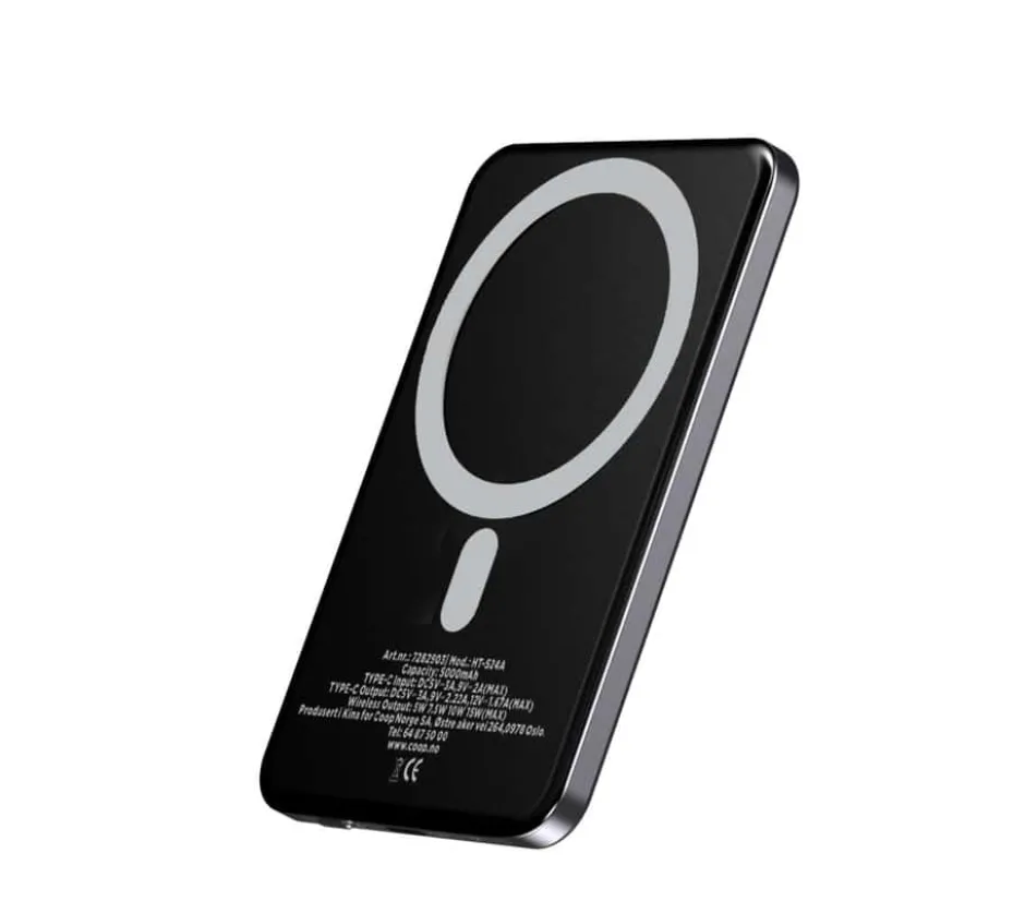 HT-S24A magnetisk trådløs powerbank 5000 mAh
