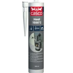 Ildfast fugemasse Casco Heat 1500°C Sort