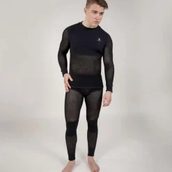 Janus Black Wool Mesh ullongs herre