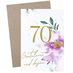 Kort 70 år Blomster