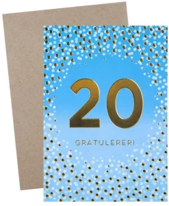 Kort 20 år Gratulerer