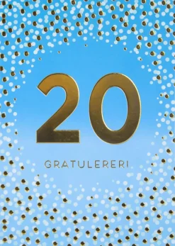 Kort 20 år Gratulerer