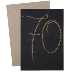 Kort 70 år Sort/gull