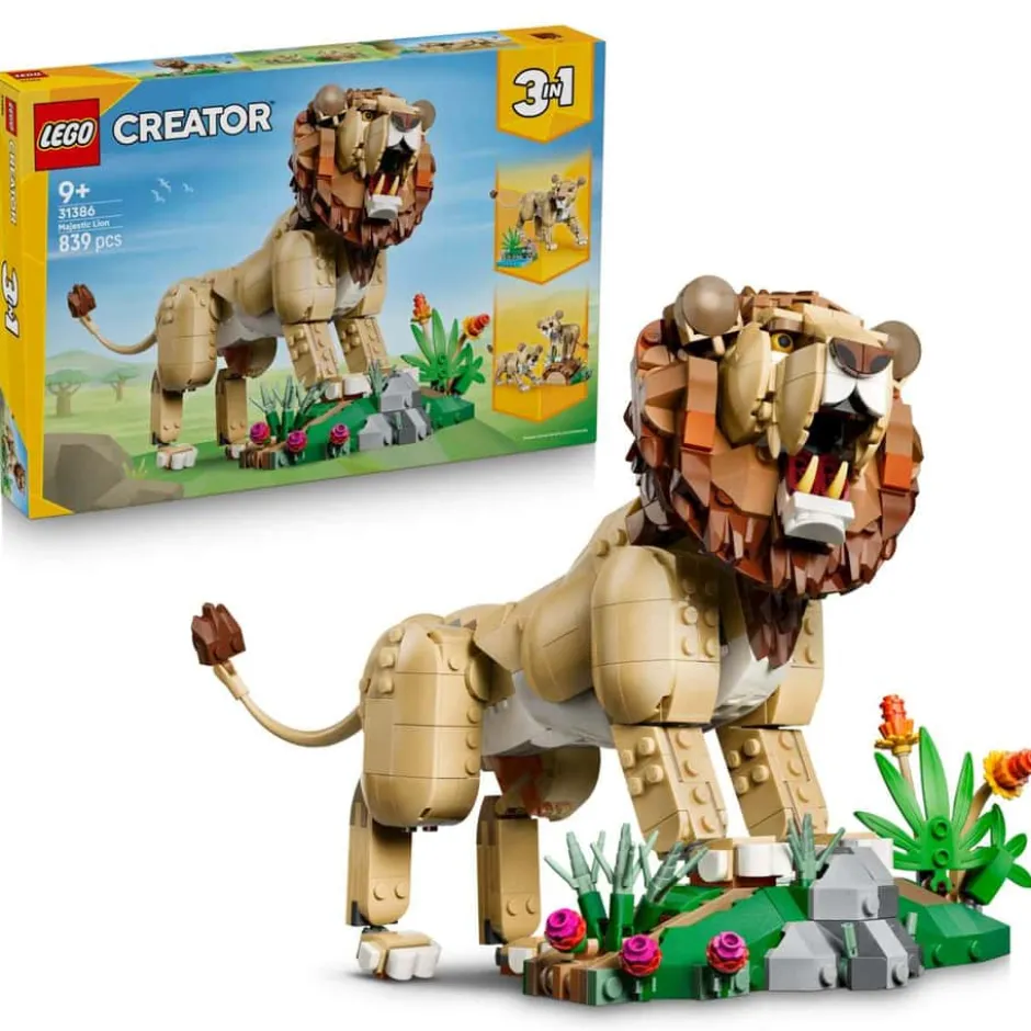LEGO® Creator 3-i-1 Ville dyr: Majestetisk løve 31386