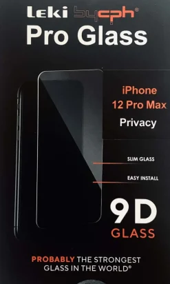 Leki bycph Privacy Pro Glass skjermbeskytter til iPhone 12 Pro Max