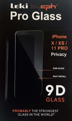 Leki bycph Privacy Pro Glass skjermbeskytter til iPhone X/XS/11 Pro