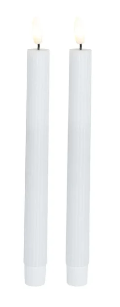 Lun LED kronelys med riller 2pk