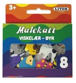 Malekatt viskelær 8pk