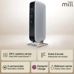 Mill Gentle Air Mec 1000W oljeovn
