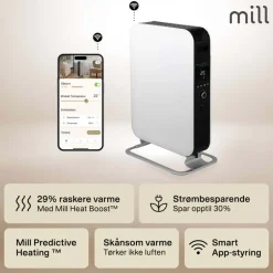Mill Gentle AirWiFi 2000W oljefylt radiator