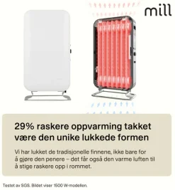 Mill Gentle AirWiFi 2000W oljefylt radiator