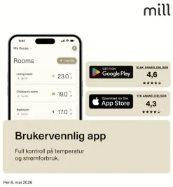 Mill Invisible Smart WiFi Gen 4 2000W panelovn