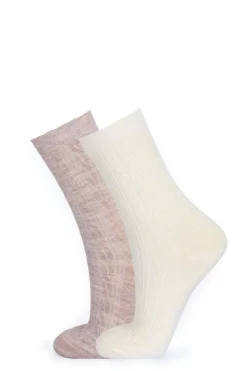 Mjuk ullsokker 2-pk unisex