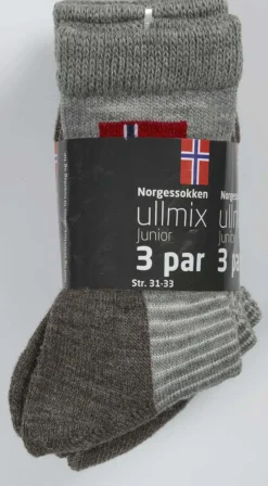 Norgessokken ullsokker 3-pk barn