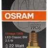 OSRAM Vintage 1906 CLAS BW LED-lyspære