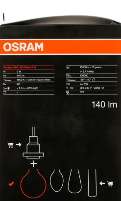 OSRAM Vintage 1906 LED Globe pære