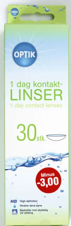 30-pakk hverdagslinser styrke -3