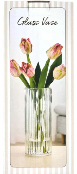 Rille glassvase