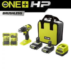 Ryobi ONE+ HP RDD18C-2C20SA32HP bor/skrutrekker m/2 batterier