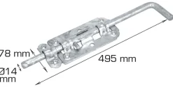 Skyvelås 495mm