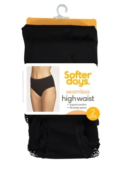 Softer Days Seamless Highwaist truser 2-pk dame