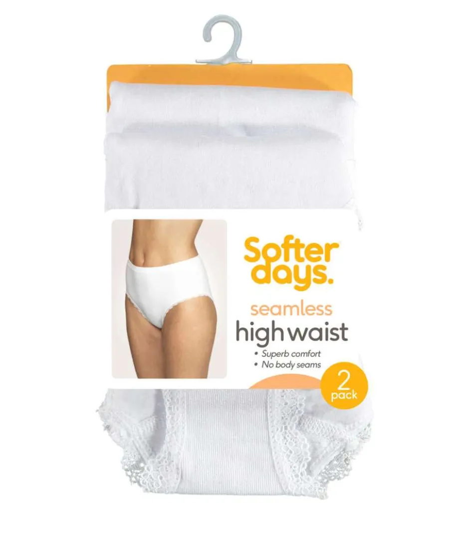 Softer Days Seamless Highwaist truser 2-pk dame
