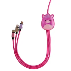 Squishmallows® 3-i-1 USB-C/Micro/Lightning ladekabel