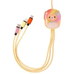 Squishmallows® 3-i-1 USB-C/Micro/Lightning ladekabel