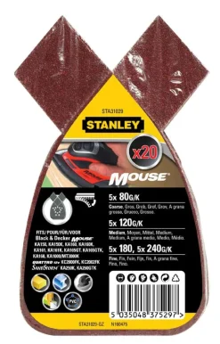 Stanley STA31029 Mouse slipepapir 20-pk