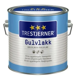 Trestjerner 15/silkematt gulvlakk
