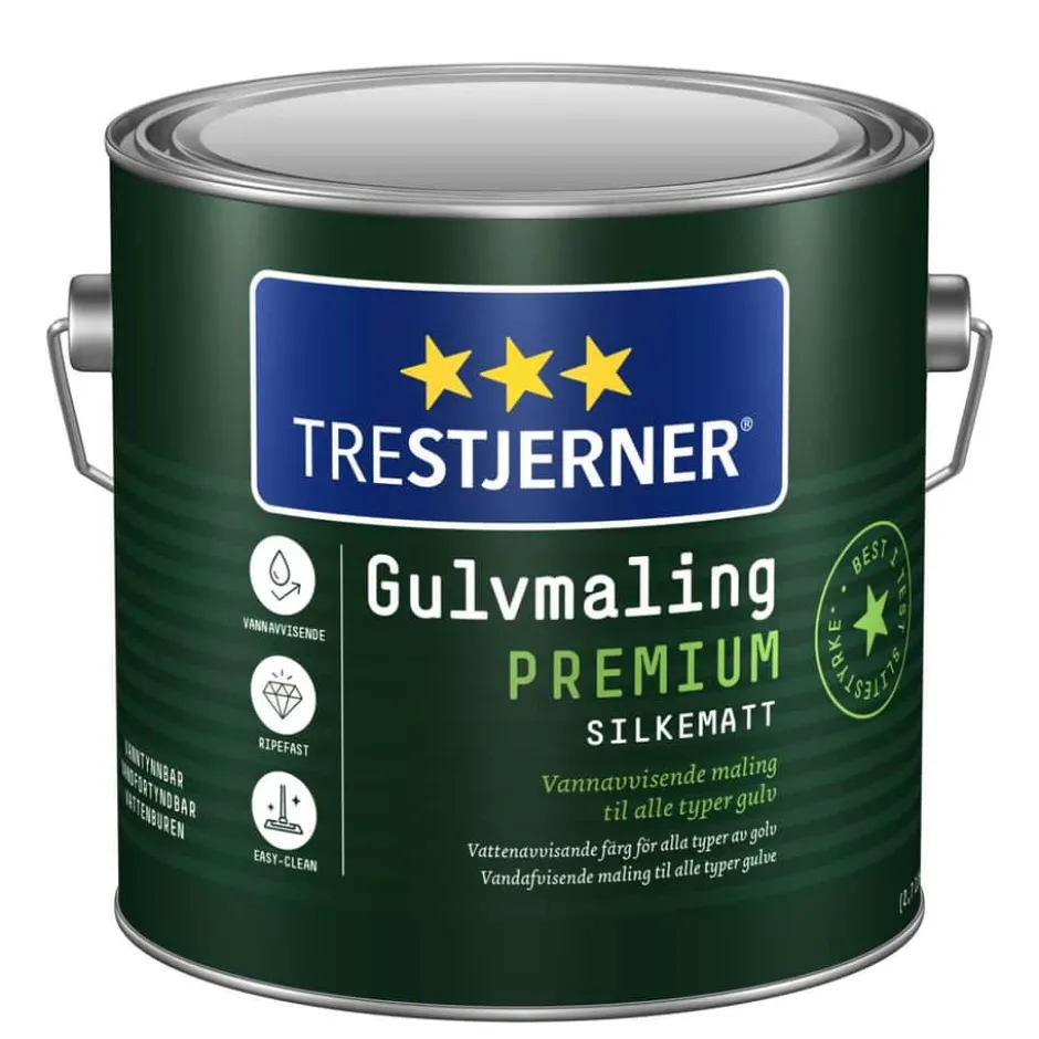 Trestjerner 15/slilkematt Premium gulvmaling