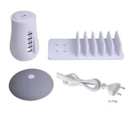 USB familielader/multilader med lys