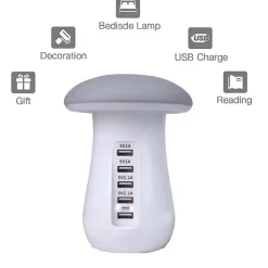 USB familielader/multilader med lys