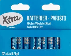 Xtra AAA batterier 12pk