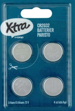 Xtra CR2032 batterier 4pk